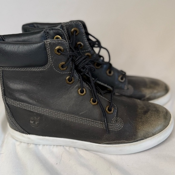 Timberland A135B Glastenbury DISTRESSED Brown/Black Leather Boots SZ 6 NWOB - Picture 4 of 10